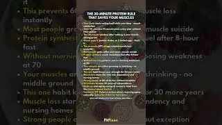 👆 The 30-Minute Protein Rule That Saves Your Muscles After 50 | Nutrition Tips #FitFixen #Shorts
