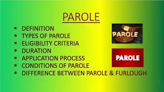 | PAROLE IN INDIA | TYPES | DIFFERENCE BETWEEN PAROLE & FURLOUGH | CONDITONS | SYNOPSIS |