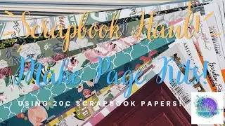 Let's Make Page Kits with Haul Scrapbook Sale Papers! #scrapbookkit