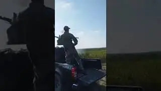 Ukrainian soldiers shoot down Russian cruise missile