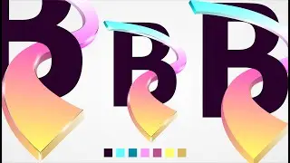 Letter B Logo Design | Professional Alphabetical 3D Logo Design B in Urdu / Hindi