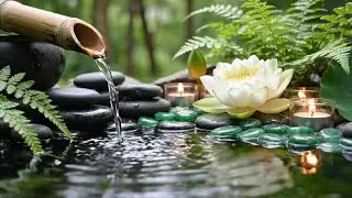 Relaxing Music for Deep Sleep 🌿 Bamboo Water Sounds + Healing Piano For Anxiety Relief Depression
