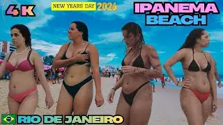 🇧🇷 WALKING IPANEMA BEACH | NEW YEARS DAY 2026 | RIO DE JANEIRO【 4K 】⁶⁰