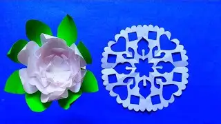 DIY/ paper cutting tutorial/ flower making with paper easy/ craft paper ideas 💡 👌 #trending #video 