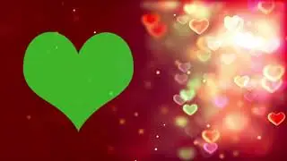 Heart Bokeh With Green Screen Frame