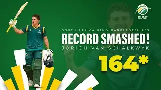 Record Breaker! 💥 Van Schalkwyk smashes 164* &ndash; SA U19&rsquo;s highest ever individual Youth ODI score!