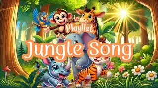 🎵 Fun Jungle Animals Song for Kids | Cute Cartoon Animal Dance & Music 🎶