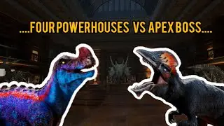 Four powerhouses vs one apex boss -jurassic world alive #jurassicworldalive #jurassicworld 