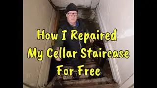 DIY Staircase Repair #32 ~ Recycle wood to make stair treads, replace roof strip.