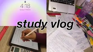 4AM STUDY VLOG| studying for 24hrs📚, trying to be productive ✨