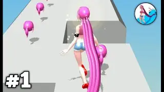 HAIR RUSH  ✂️👩&zwj;🦰✂️ ALL LEVELS GAMEPLAY ANDROID, IOS PART 1