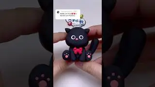 Cat 🐈&zwj;⬛ #clay #clayart #cat #shots