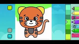 Tiger coloring for fun. Learn tiger coloring for kids