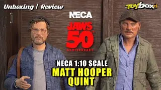 NECA JAWS (50th Anniversary) - MATT HOOPER / QUINT 1:10 Scale  Unboxing & Review