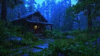 24/7 Rain Sounds for Sleeping 🌧️ Calm Rainy Night Cottage
