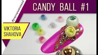 CANDY BALL how to make - Bubble Flowers Rose Ball Gel Nails