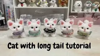 FuzzyTwist &mdash; простая поделка из ершиков для чистки трубок: пушистый кот с хвостиком из ершиков #p...