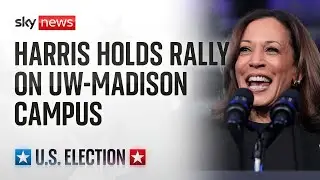 Kamala Harris holds a rally on University of Wisconsin&ndash;Madison campus