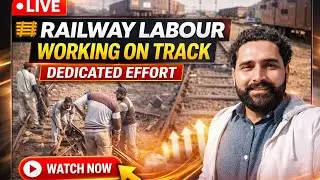 HOW RAILWAY TRACK MAINTAINER HARD WORK HOW FIXED TRACK RAILWAY ENGINEERING LABOUR POWER VIRAL VLOG 