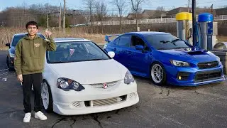 BROTHER DRIVES MY TURBO RSX + WRX GETS WORK WHEELS !!!