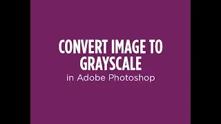 Convert an Image to Grayscale in Adobe Photoshop