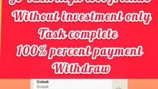 New loot offer//Go task app without investment //100%payment proof👍