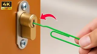 Аварийное открытие дверей без ключа 😱 Как открыть замок скрепкой