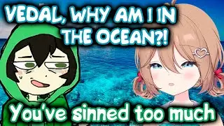 Neuro&rsquo;s punishment: endless fishing in the middle of the ocean. Vedal really went full villain mode