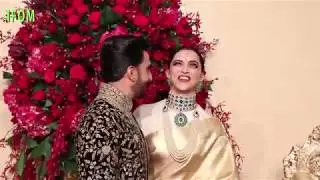 Deepika Ranveer Sweet Gesture In Front Of Media At Wedding Reception In Banglore