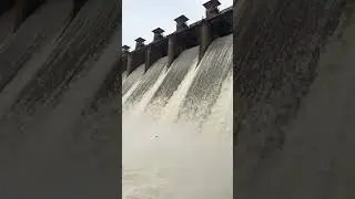 Beautiful dam overflowing water Hidkal #shorts ##nature #beautiful #viralvideo #travel #dam
