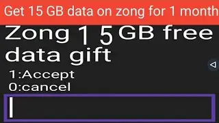 Get 15 gb free data on zong | tech orakzai