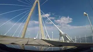 Crossing ravanel bridge. Charleston sc. Puente