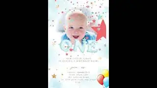 baby birthday invitation card