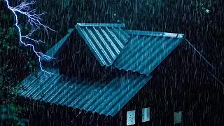 Torrential Rain On Roof On The Slopes Of The Mountain | Relaxing Rain Sounds ASMR