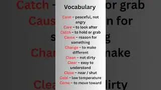 Daily vocabulary|spoken english|learn English simply|