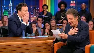 Jimmy Fallon SPEECHLESS When Al Pacino Suddenly Stops Interview After Reading This Note