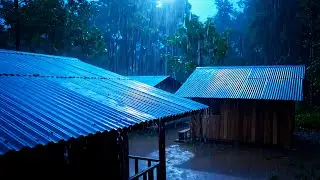 Rain and Thunder Sounds For Sleeping - Heavy Rain Sounds & Distant Thunder for Deep Sleep