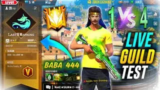Live Guild Test Last Warning🔥||Join BABA 444'S Guild #fflive #ajjubhai #classyfreefire