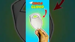 Circle glider plane, how to make paper plane easy, flying aeroplane craft #shorts