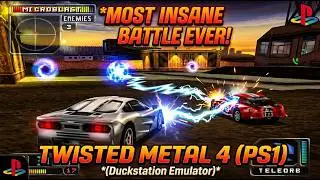 THE MOST INSANE BATTLE EVER Twisted Metal 4 PS1 Duckstation PC Emulator