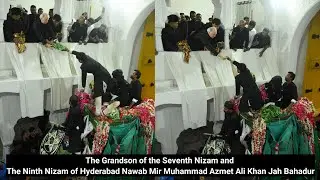 THE 09th NIZAM OF HYDERABAD PRESENTED DHATTI TO HISTORIC BIBI KA ALAM IN PURANI HAVELI