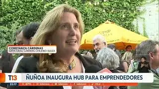 T13: Inauguración Hub de Ñuñoa para Emprendedores habla nuestra Gerenta General, Constanza Cárdenas.