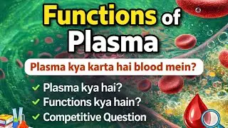 Functions of Plasma in Blood | Plasma Kya Hai? | Biology Class 10&ndash;12 | Hindi