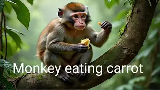 Feeding carrot beans and radish to the hungry monkey# carrot# monkey# YouTube video# 