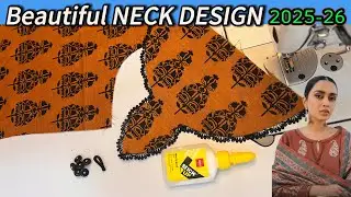 Latest Simple And Stylish Neck Design With Lace 😍| Stitching Tutorial 2025