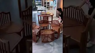 Hidden Chairs Dining Table | Furniture #shorts