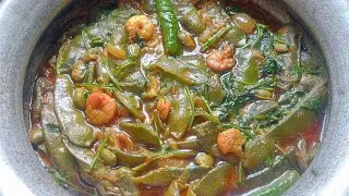 চিংড়ি মাছ দিয়ে নতুনভাবে শিমের রেসিপি করলাম। New style of Prawn with Beans recipe.
