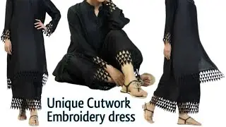 Unique & Stylish Cutwork Kurta Trouser design Cutting and Stitching 2025 🔥Cutwork Embroidery Dress 