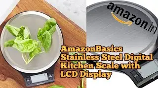 AmazonBasics Stainless Steel Digital Kitchen Scale with LCD Display (Batteries Included) , 5Kg