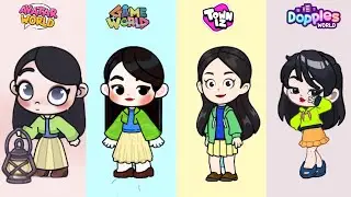 ✨💚Mulan (Disney) Inspired Look In 4 Gameplay #avatarworld #gameworld #dopples 